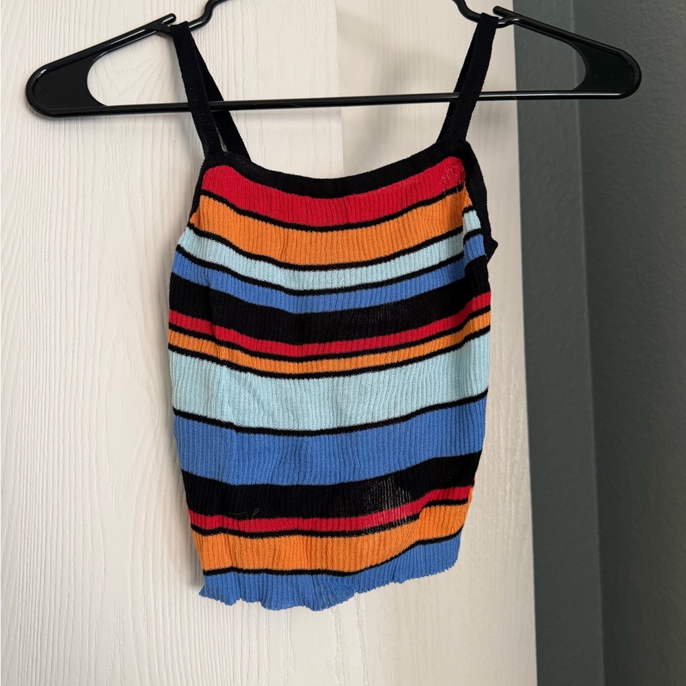SHEIN Multicolor Striped Knit Tank Top